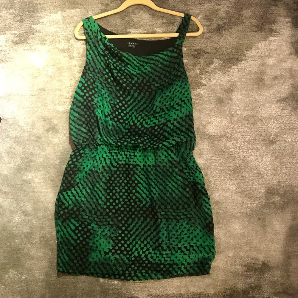 THEORY Jaylyn Silk Asymmetrical Cowl Neck Dress